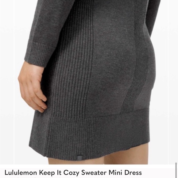 Lululemon Size 6 Keep it Cozy Sweater Dress Graphite Grey - Picture 8 of 8